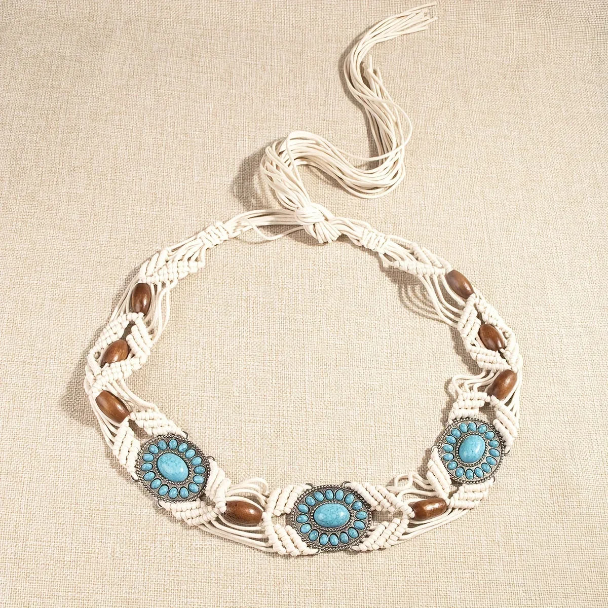 The Ancestral Waist Belt – Turquoise Thread of Protection - Image 2