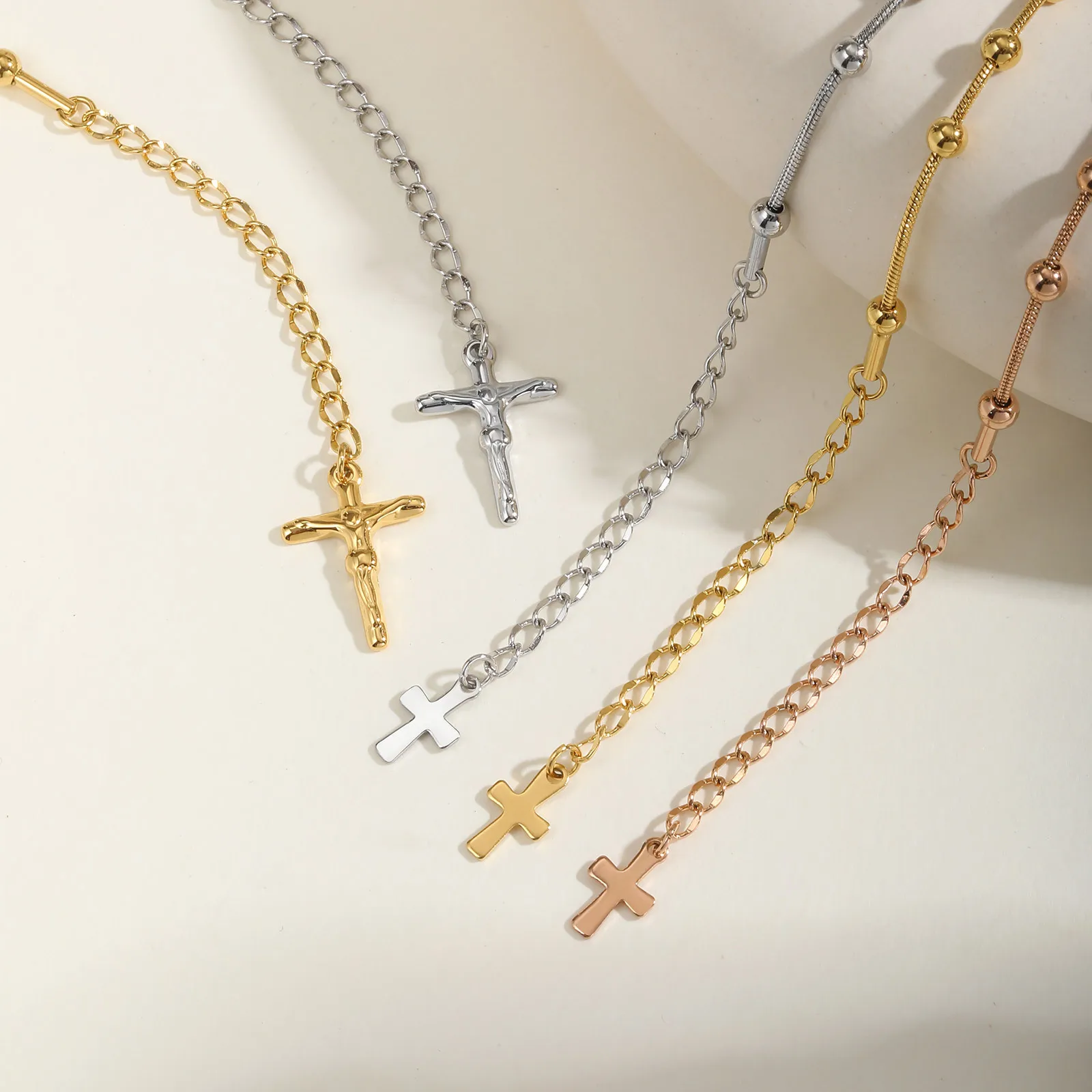 Gold Plated Stainless Steel Virgin Mary Bracelet - Image 5