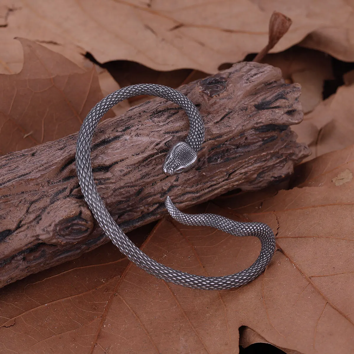 Stainless Steel Handmade Animal Snake Clip Earrings - Image 2
