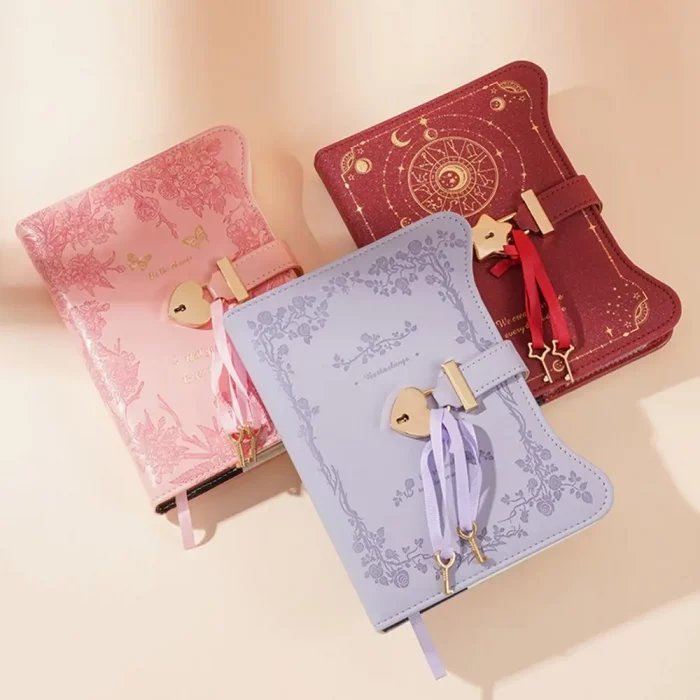 Mystical Love Lock Diary – 360 Pages PU Leather Journal with Key | Spellbook, Grimoire, Notebook - Image 2