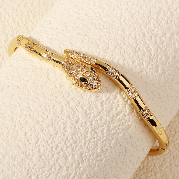 Golden Serpent Bangle | Brazalete Dorado Serpiente | Stainless Steel - Image 11