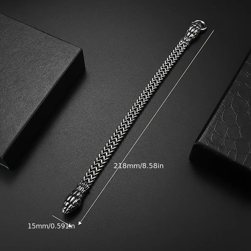Snake Head Buckle Bracelet | Brazalete Hebilla Cabeza de Serpiente | Stainless Steel - Image 2