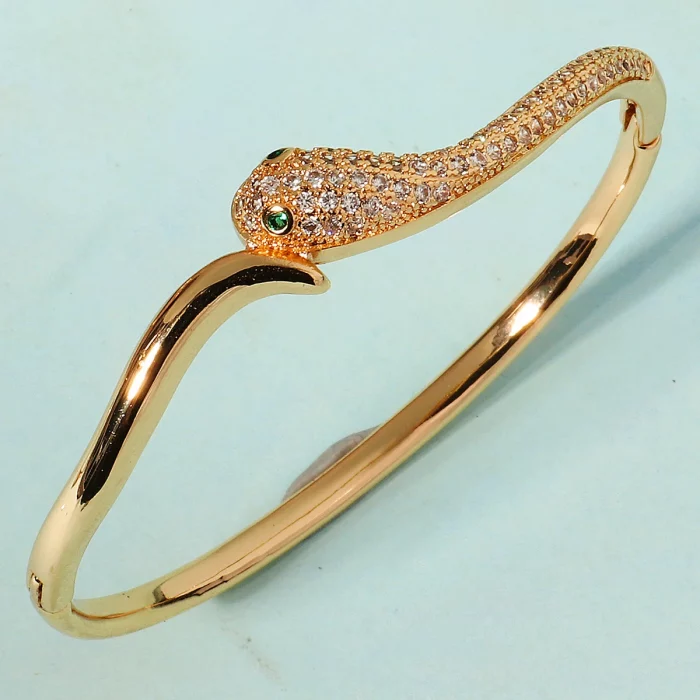 Golden Serpent Bangle | Brazalete Dorado Serpiente | Stainless Steel