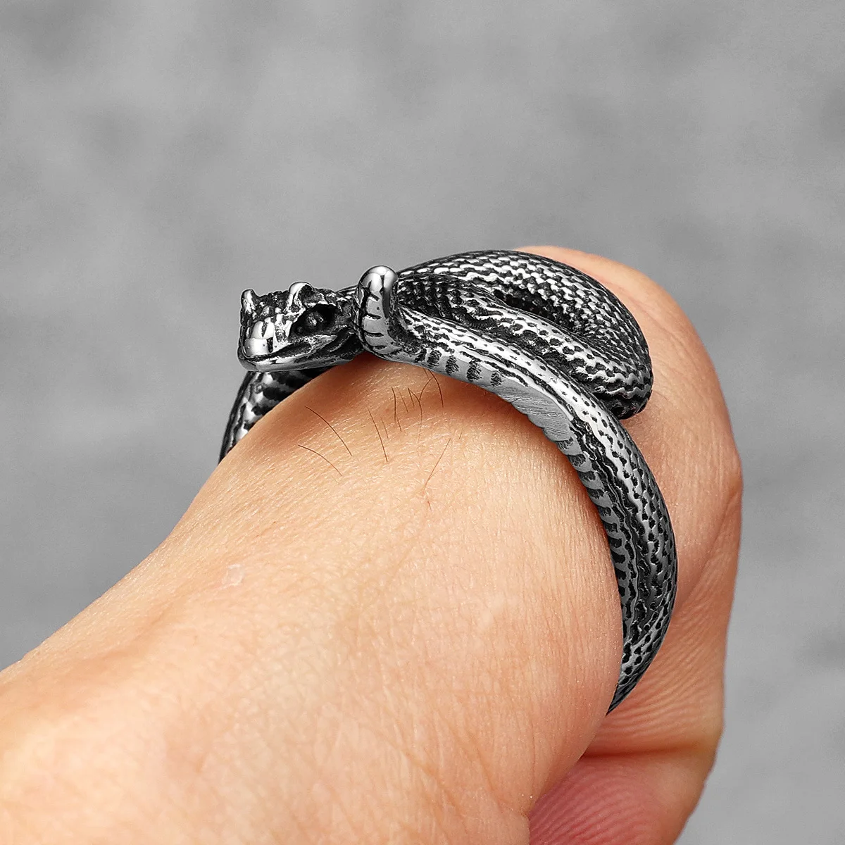 Snake Men Rings Stainless Steel - Image 3