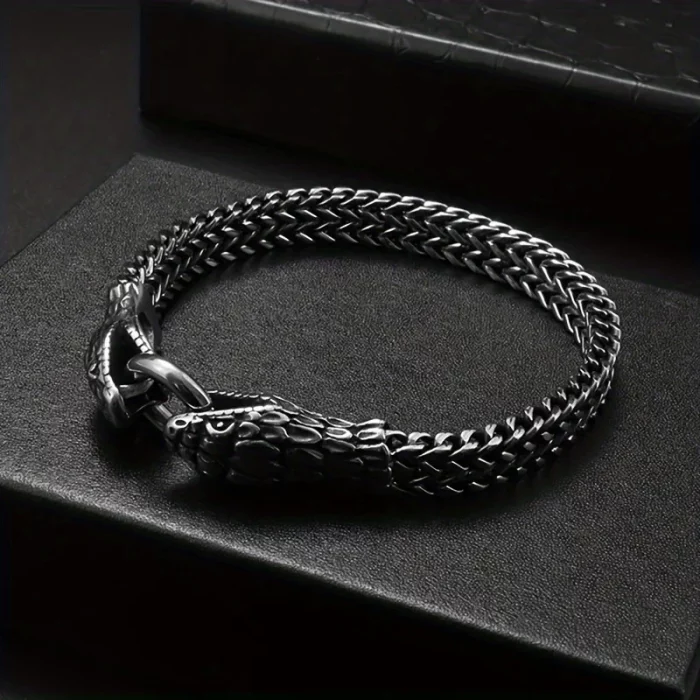 Snake Head Buckle Bracelet | Brazalete Hebilla Cabeza de Serpiente | Stainless Steel