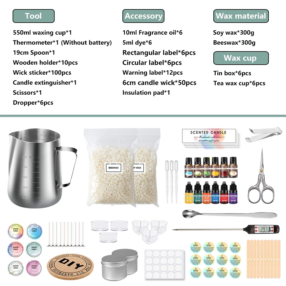 Candle Kit Soy Wax Candle Making Supplies - Image 2