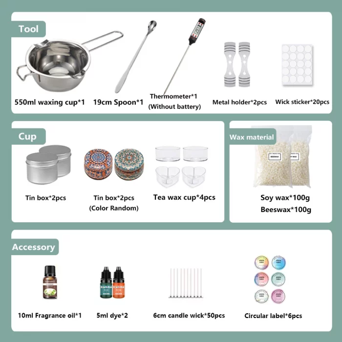 Candle Kit Soy Wax Candle Making Supplies - Image 3