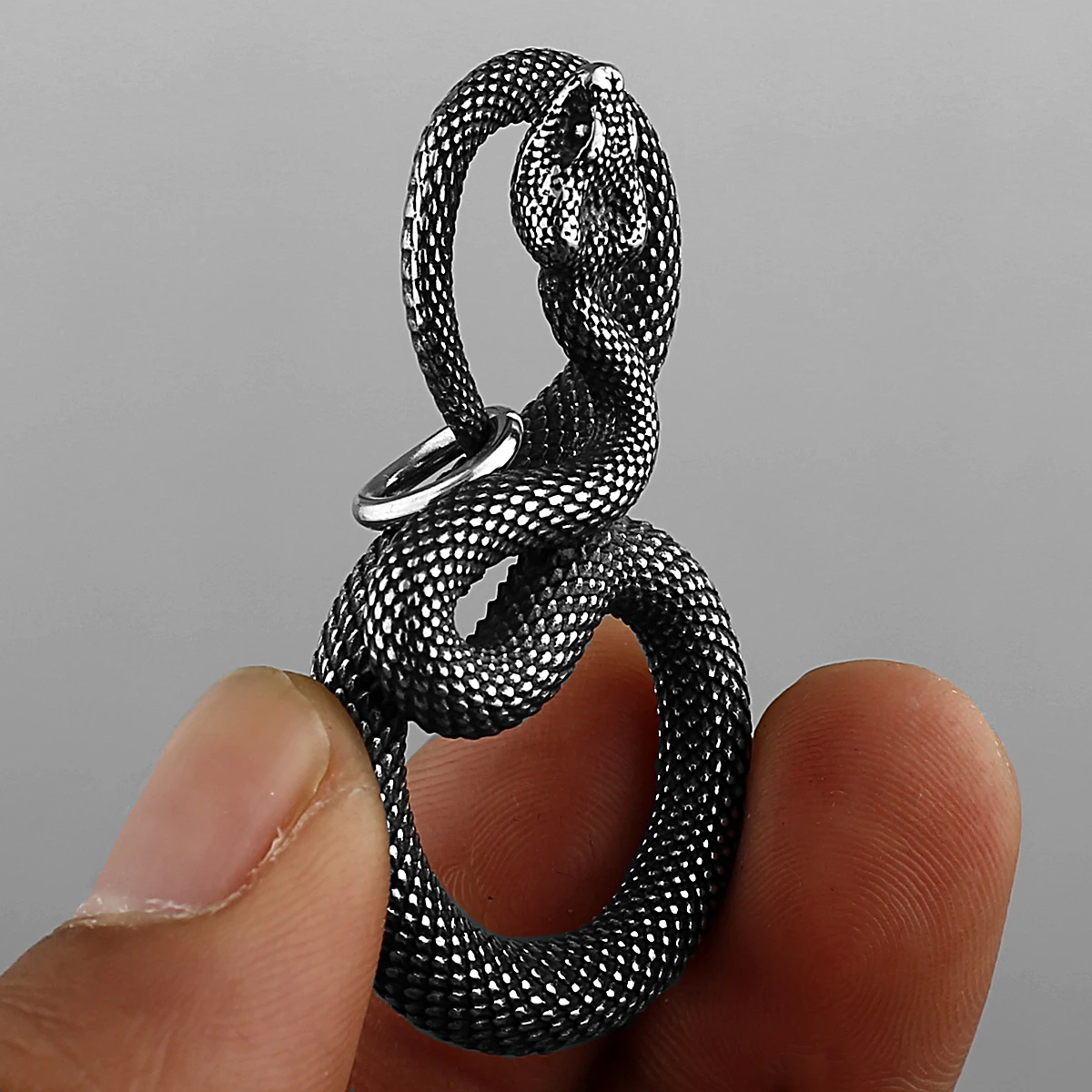 Gothic Serpent Pendant Necklace | Collar Colgante Gótico de Serpiente | Stainless Steel - Image 2