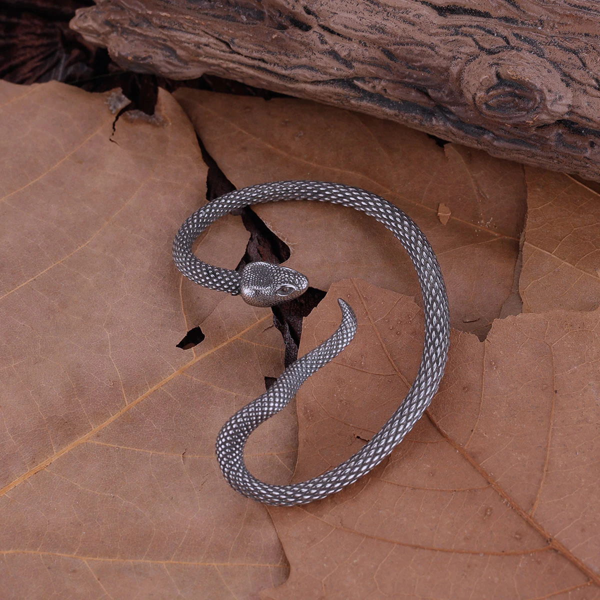 Stainless Steel Handmade Animal Snake Clip Earrings - Image 3