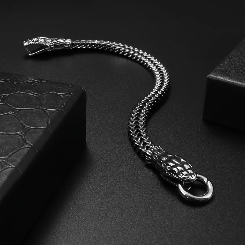 Snake Head Buckle Bracelet | Brazalete Hebilla Cabeza de Serpiente | Stainless Steel - Image 3