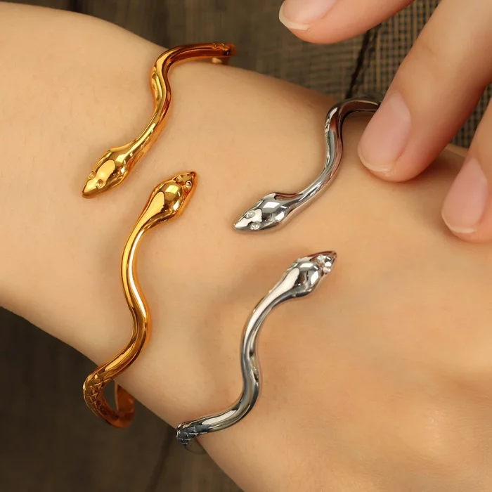 Serpent Power Bracelet | Pulsera Poder Serpiente | Gold & Silver Stainless Steel