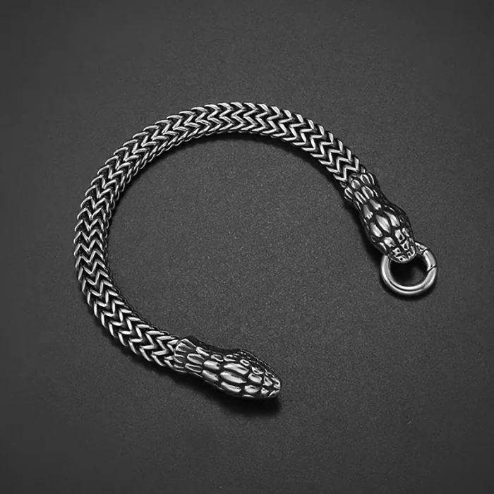 Snake Head Buckle Bracelet | Brazalete Hebilla Cabeza de Serpiente | Stainless Steel - Image 4