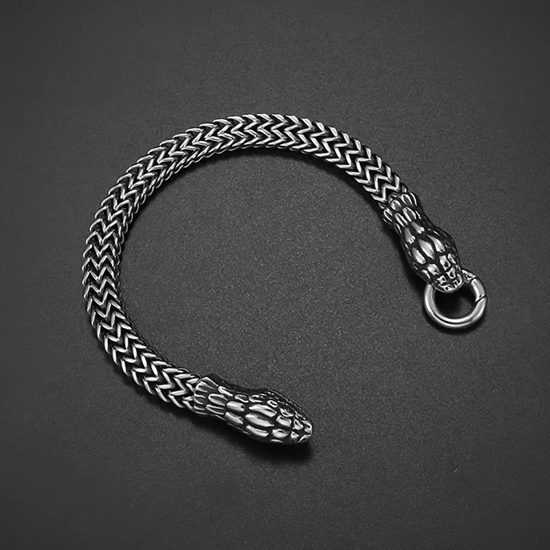 Snake Head Buckle Bracelet | Brazalete Hebilla Cabeza de Serpiente | Stainless Steel - Image 4