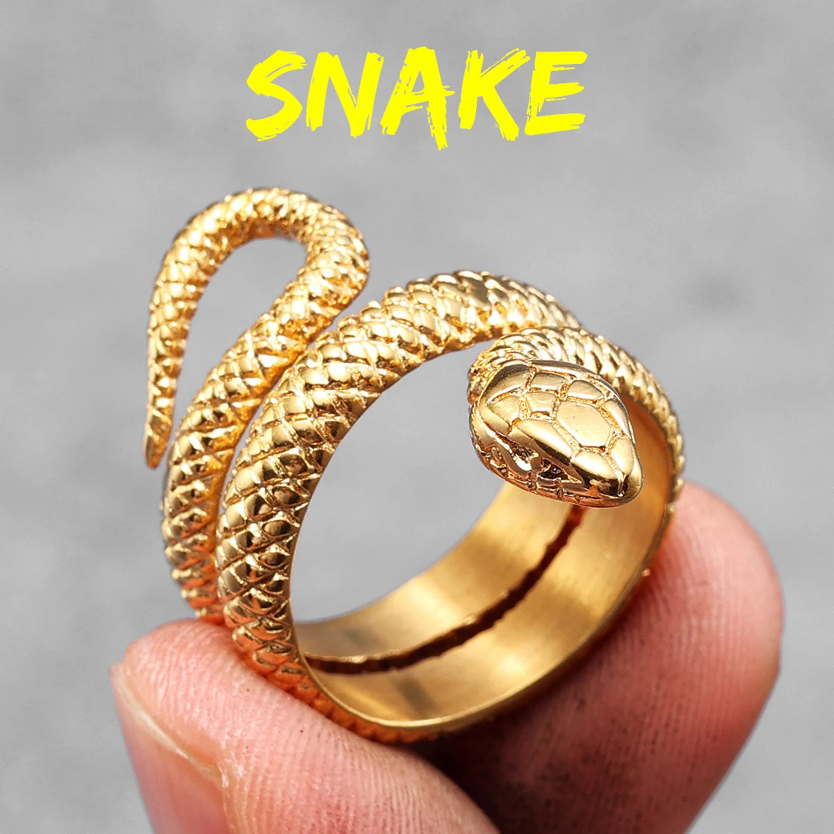 Snake Men Rings Stainless Steel - Image 8