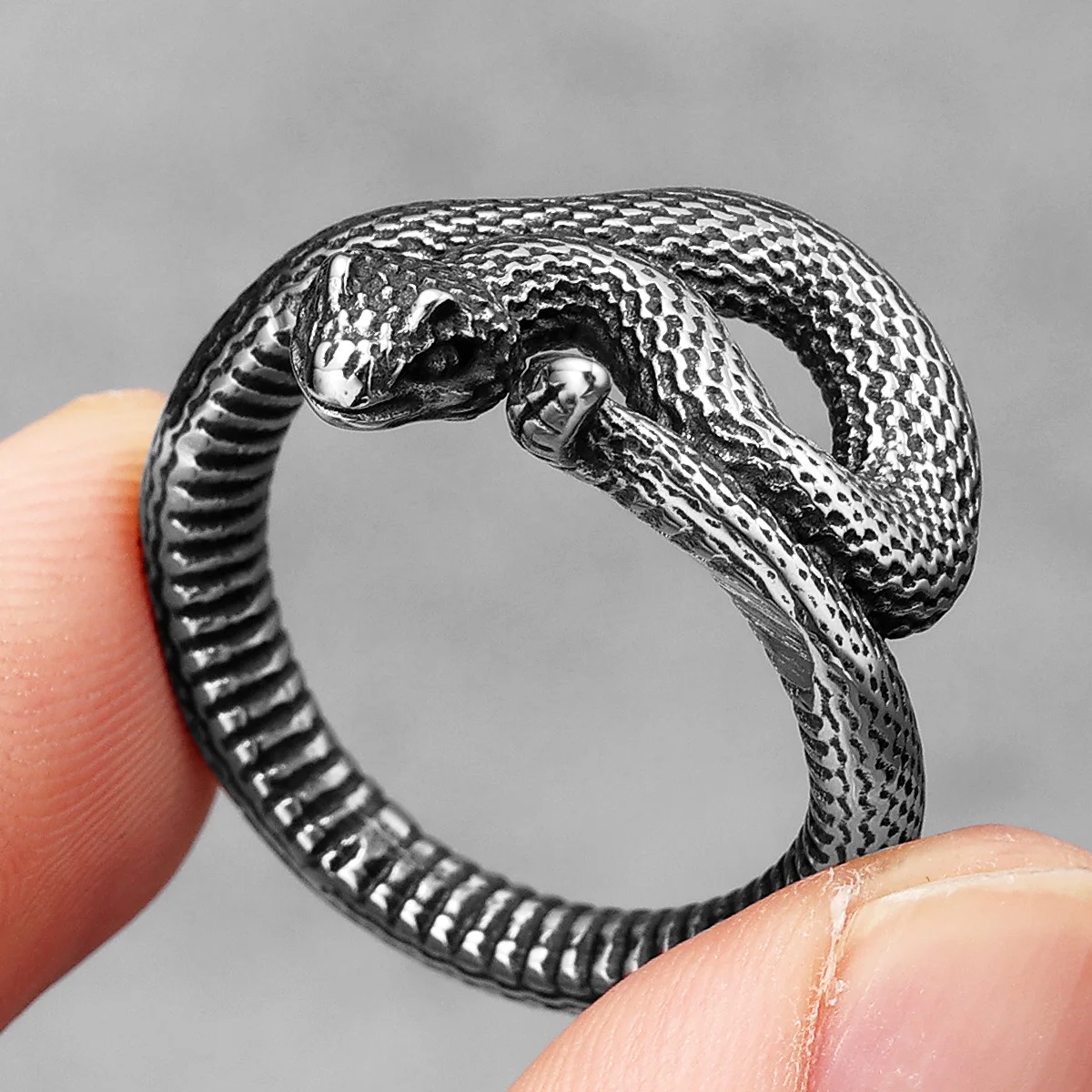 Snake Men Rings Stainless Steel - Image 5