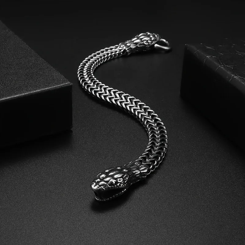 Snake Head Buckle Bracelet | Brazalete Hebilla Cabeza de Serpiente | Stainless Steel - Image 6