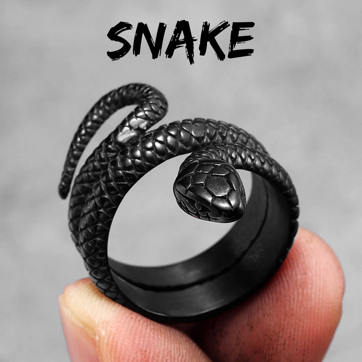 Snake Men Rings Stainless Steel - Image 9