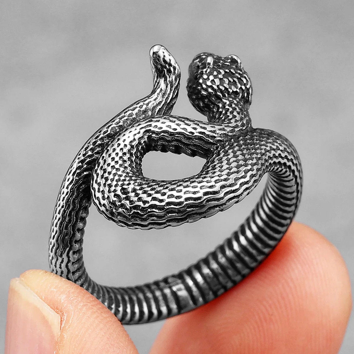Snake Men Rings Stainless Steel - Image 7