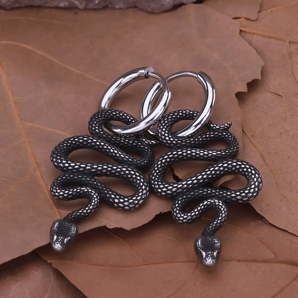 Serpent Collection Earrings & Cuff | Colección Serpiente | Stainless Steel Designs - Image 2